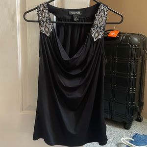 WHBM scoop tank with embellished shoulders